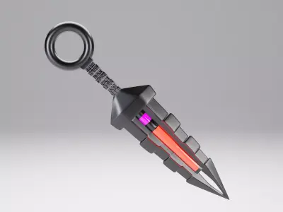 3D MODEL E4 Kunai Bomb 3D model