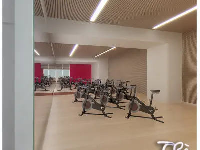 AEROBIC SPINNING GYM ROOM 3D model