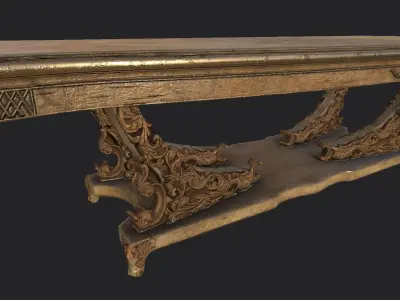 Antique Table Low-poly 3D model