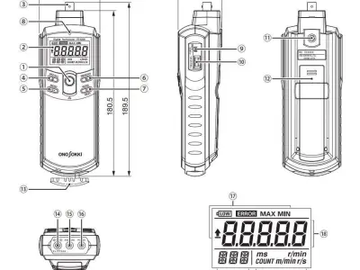 HT-6200 TACHOMETER 3D model