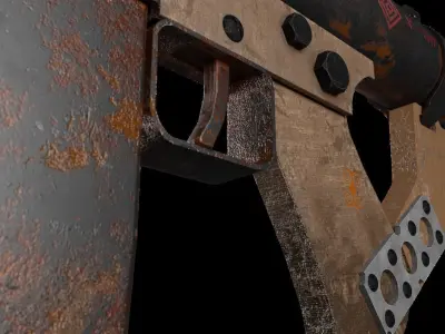 Submachine Gun  Low-poly 3D model
