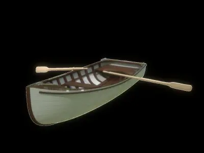 Row Boat 3D model buy