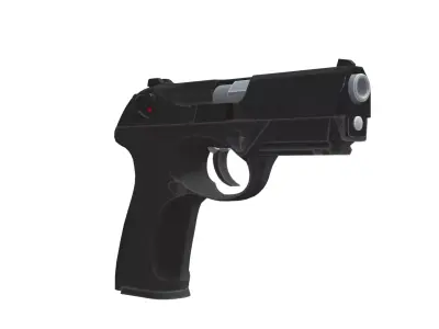 Realistic Handgun 3D Model - Detailed Firearm for Game Low-poly 3D model