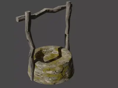 Well for games Low-poly 3D model