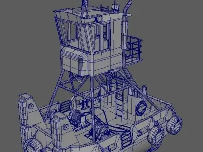 Truckable Push Boat  Low-poly 3D model
