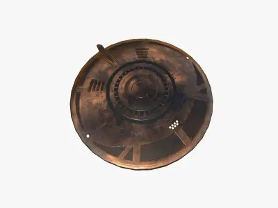 Alien Spaceship UFO A06 Copper - Sci Fi Spacecraft Design Low-poly 3D model