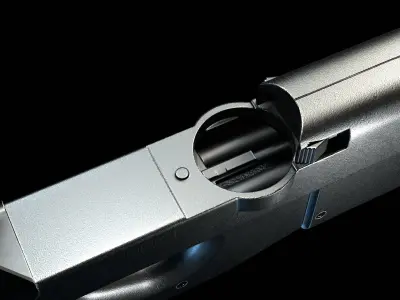 P90 game asset Low-poly 3D model