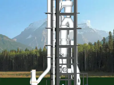 Surma Cement Plant-Cyclone Preheater Free 3D model