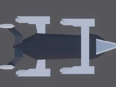 LOW-POLY cargo plane Low-poly 3D model