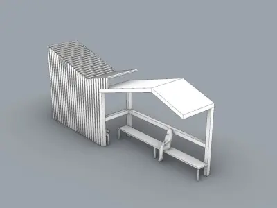 Custom Bus Stop Bench Free 3D print model