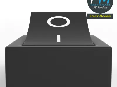 On - Off power switch 3D model