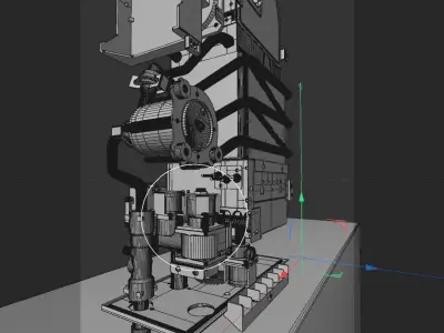transparent cutaway  of a modern water heater Low-poly 3D model