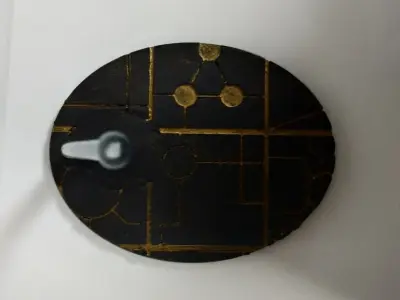 Necron-mantic world 120x92mm base for new flyer stands  3D print model