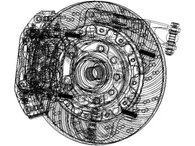 Vehicle Brake System Mechanism 3D model