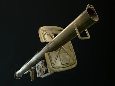 Panzerschrek - German WW2 Rocket launcher Low-poly 3D model