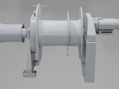 mooring winch 3D model by alexwweraw1