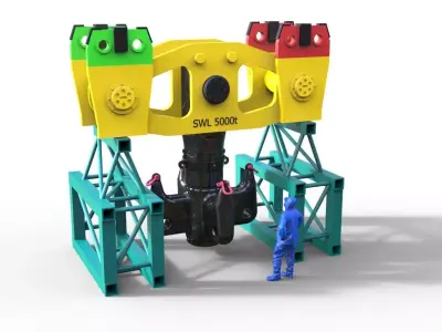 hook crane SWL 5000t 3D print model