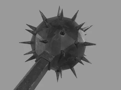 Morning star- PBR Game Ready model Low-poly 3D model