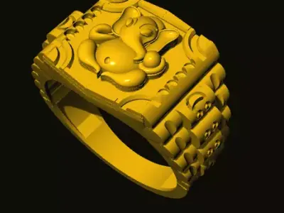 ganesh ganesha ring 3D print model