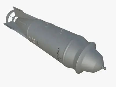 FAB-1500M54 Soviet 1500KG Bomb Game Ready PBR Model Low-poly 3D model