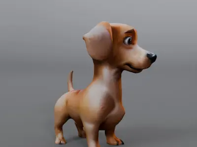 cute dog 3D model purchase