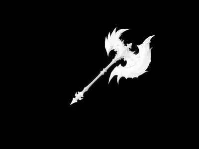 King Axe Low-poly 3D model