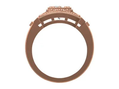 Antique Art Deco Wedding Ring For Men 3D print model