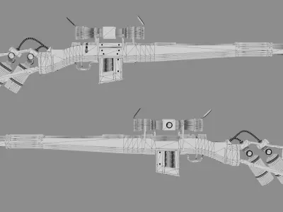 SR1 - Rifle Low-poly 3D model