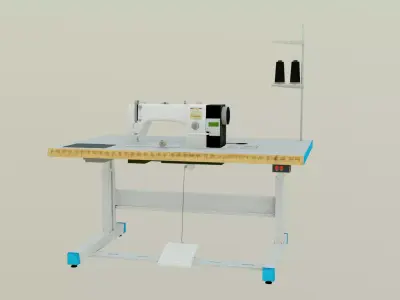 Sewing Machine  Low Poly PBR Game Ready 3D Model Low-poly 3D model
