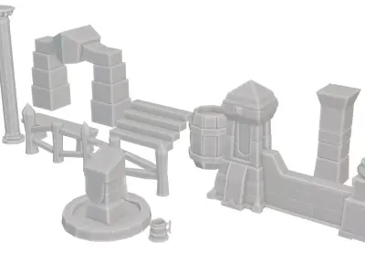 Game Asset Sketches Training Free 3D model