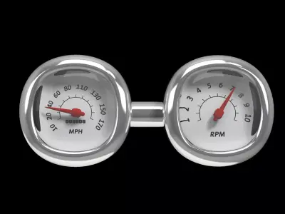 Car dashboard 3D model