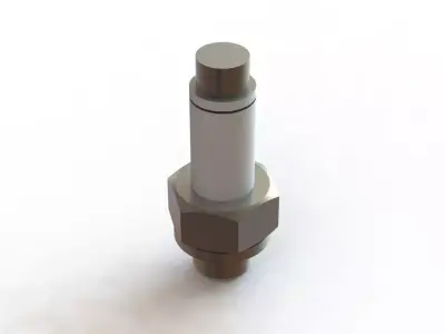 Conexao Reta Rosca Straight Thread Connection G M5 Micro 3D model