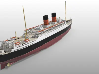 RMS MAURETANIA 2 - Cunards ocean liner 3D print ready model 3D print model