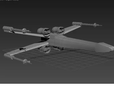 Combat plane Low-poly 3D model