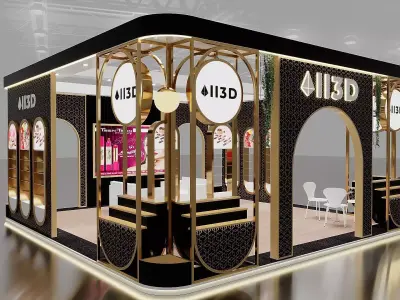 Exhibition Stand Stall  7X7 4 SIDE OPEN BEAUTY  AND COSMETICS   3D model