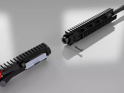 AR-15 QD Barrel Upper Receiver kit Prototype V2 3D model 3D model