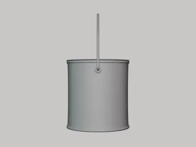 Basic Paint Bucket - Geometry Only No Textures No Materials 3D model