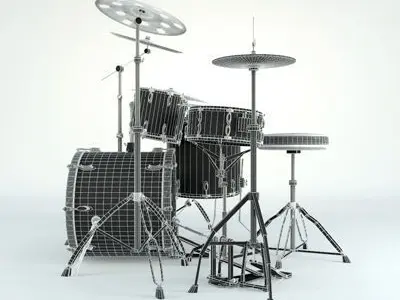 Drums 3D model 3D model