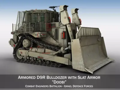Israeli Armored D9R Bulldozer 3D model