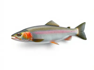 Dynamic Trout Fish Nature Realism model pack Low-poly 3D model