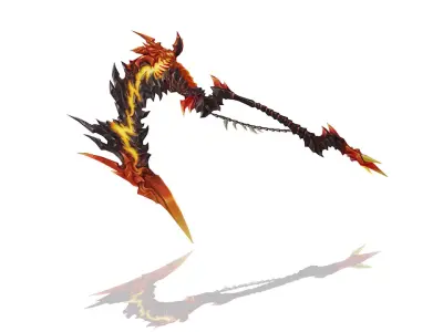 Infernal  Scythe Low-poly 3D model