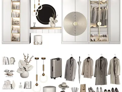 Furniture composition  Walk-in closet 99 part 2 3D model