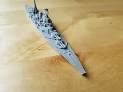 British Battlecruiser HMS Hood Warship 3D print model