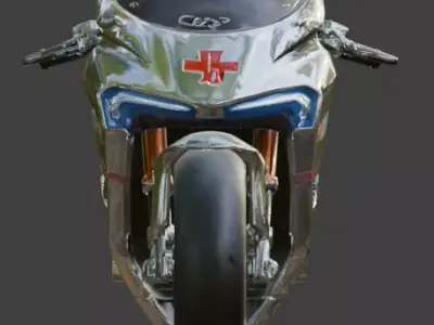 Futuristic Medical Response Motorcycle 3D Model Low-poly 3D model