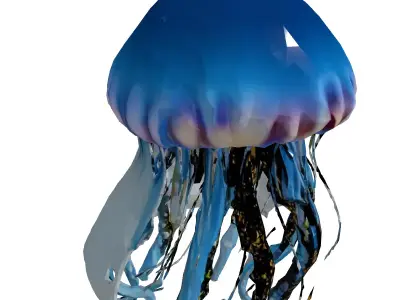 SciFi Robotic Jellyfish 3D Model Low-poly 3D model