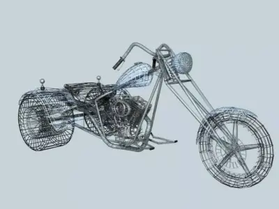 Harley Trike 3D Printable Model 3D model