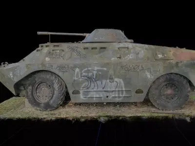 Soviet BRDM-2 Military Vehicle - Gaussian Splatting 3D model
