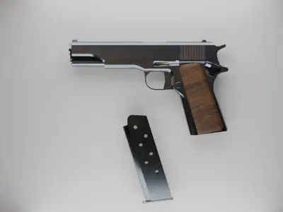 Colt M1911 Pistol Game ready lowpoly Low-poly 3D model