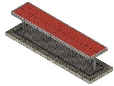 Trainstation Platform OEBB - Austria 3D print model