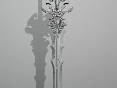 Stylized viking sword 2 3D model